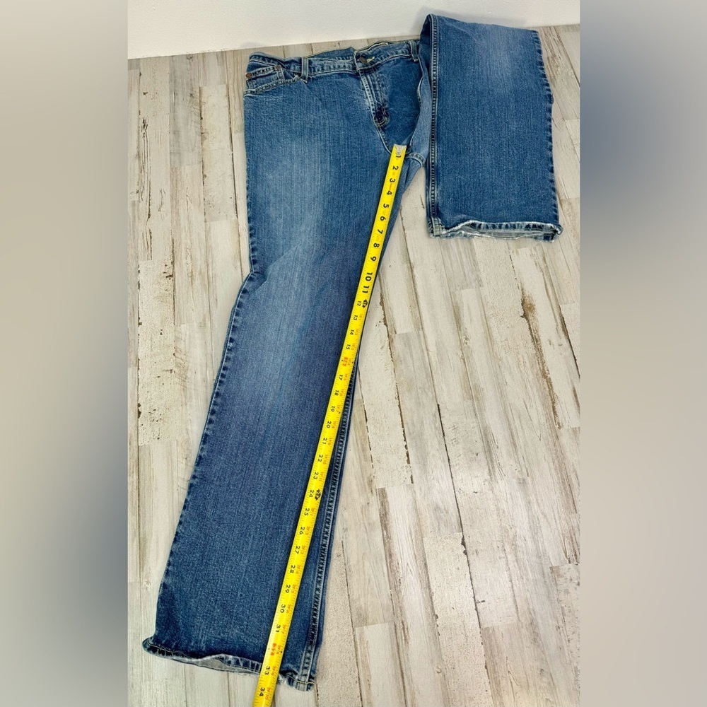 Vintage Old Navy Jeans Womens 18L Blue Mid Rise Wide Leg 38x33 Y2K Denim - Picture 7 of 10